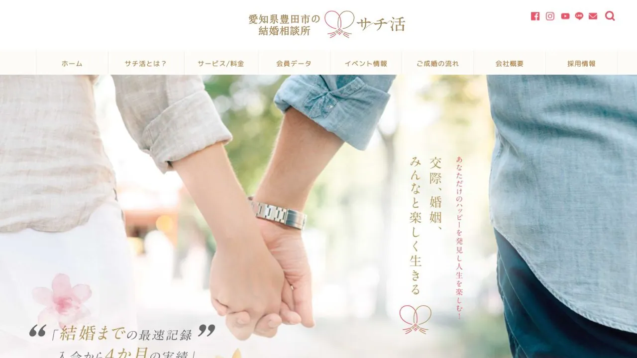 サチ活公式サイトの画面