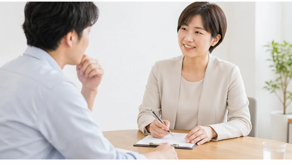 将来を話しながら並んで歩く二人